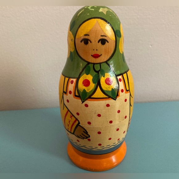 Vintage Soviet Matryoshka doll Russian nesting doll - Picture 4 of 8